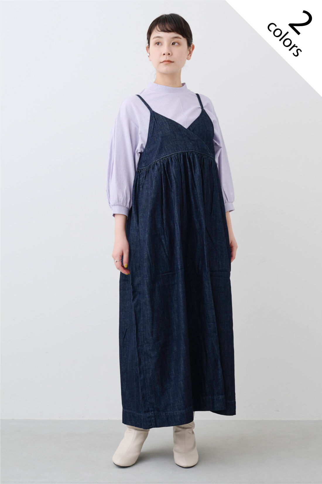 Real Stock|MEDE19F 〈SELECT〉 Lee　ギャザーサロペットスカート|モデル身長：157cm