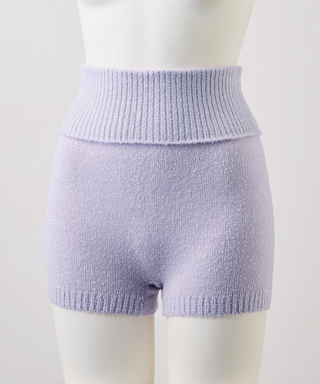 Real Stock|ユルセルフ　一枚でも重ねばきでも　とろもちあったか　はら巻きショートパンツ〈ミストグレー〉|折り返して二重にしたり丈を調整しても◎。 ※お届けするカラーとは異なります。