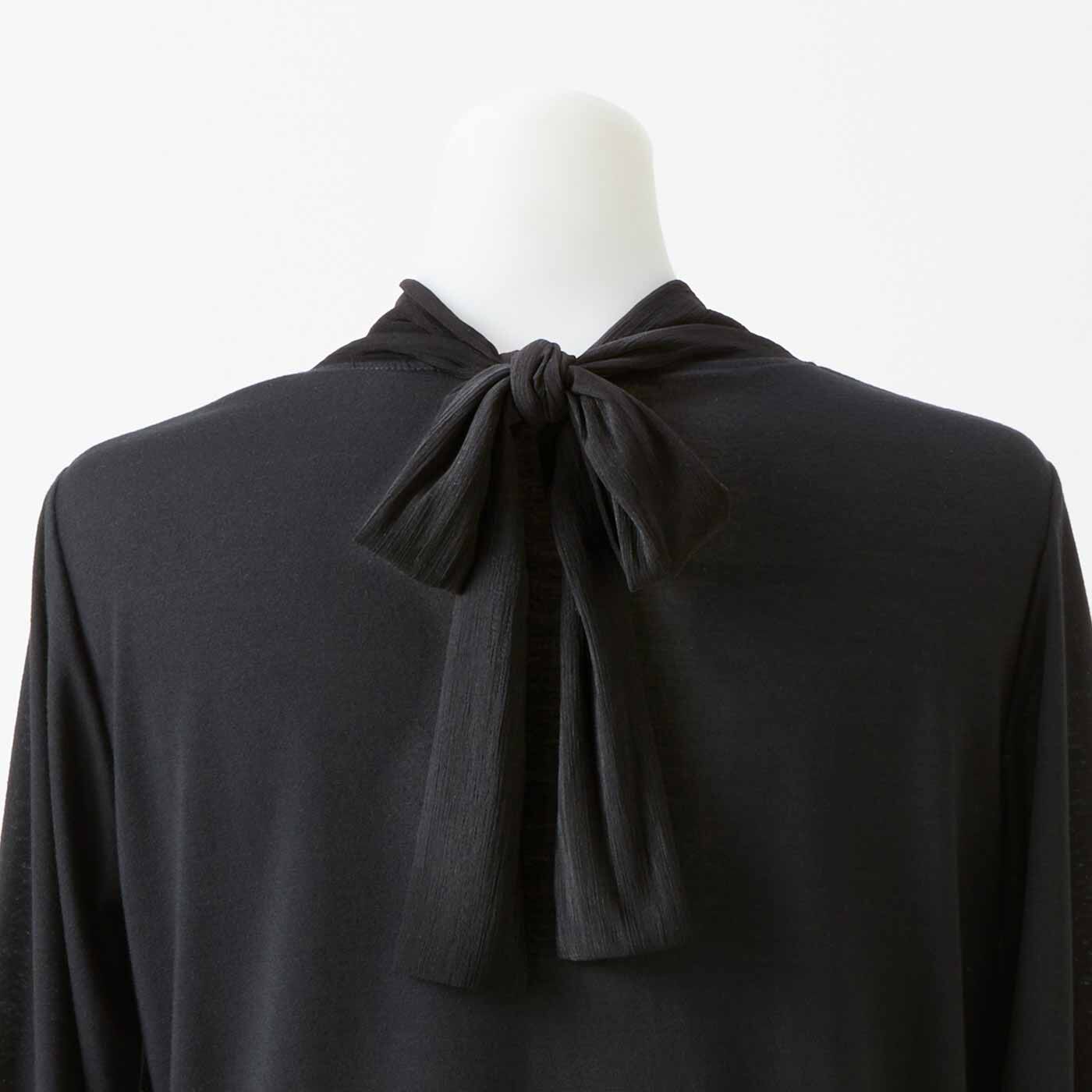 Real Stock|迷える大人に黒の魔法　おしゃれ心に灯をともす　コーデが映えるブラックインナー〈バックリボン〉|Back