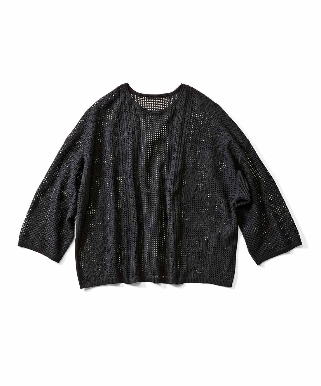 IEDIT［イディット］ | レース風トップス〈ブラック〉ＩＥ