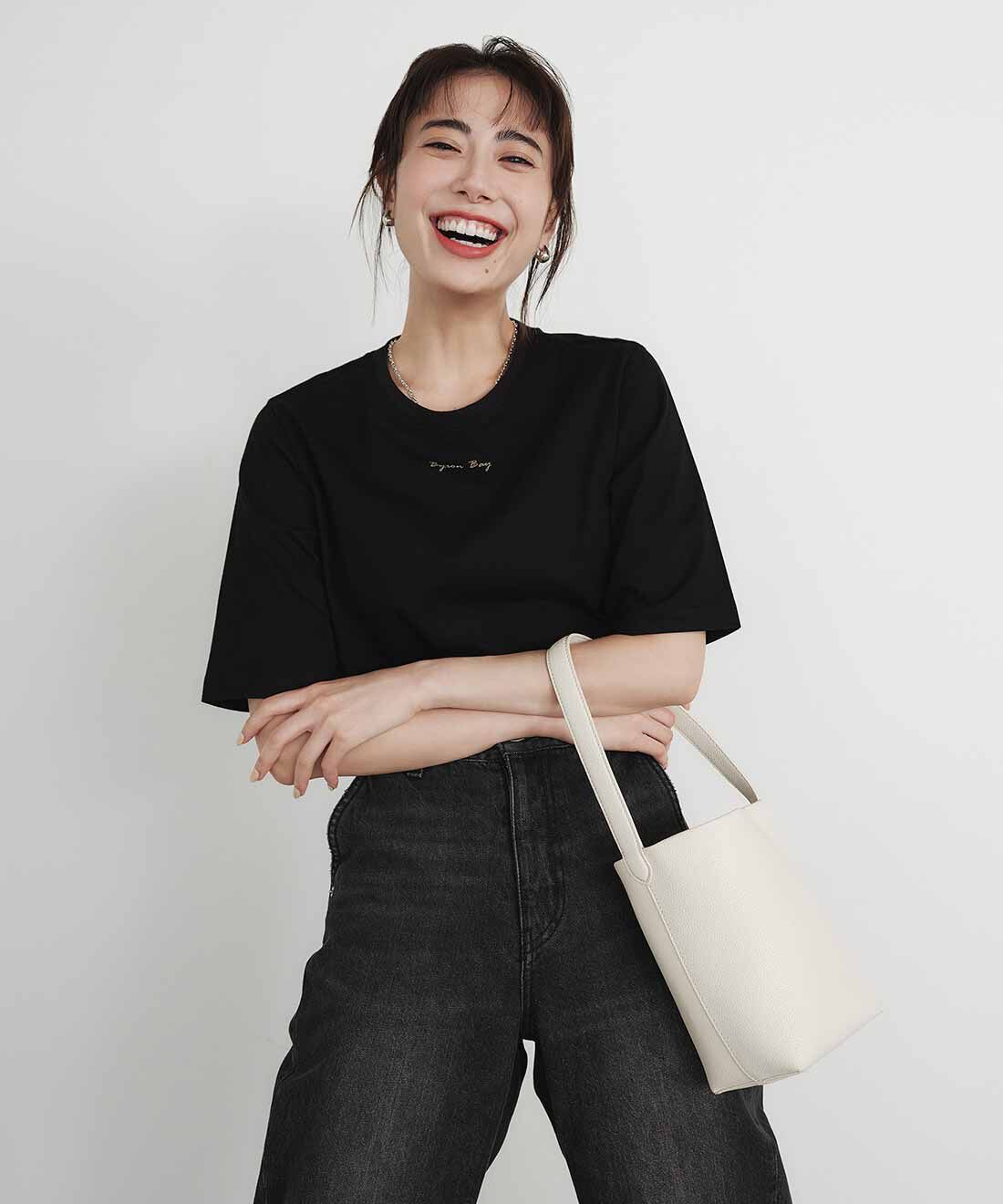 IEDIT|Her smileプロジェクト IEDIT[イディット]　接触冷感加工がうれしい 配色ワンポイントロゴTシャツの会