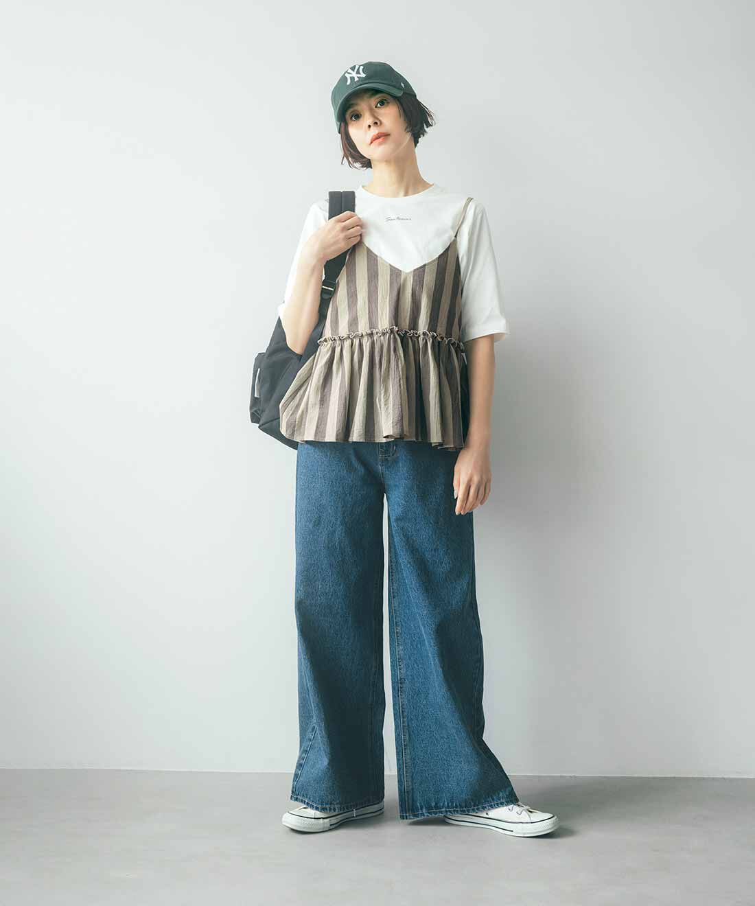IEDIT | きくちあつこさんコットン キャミ ビスチェ〈グレージュ〉