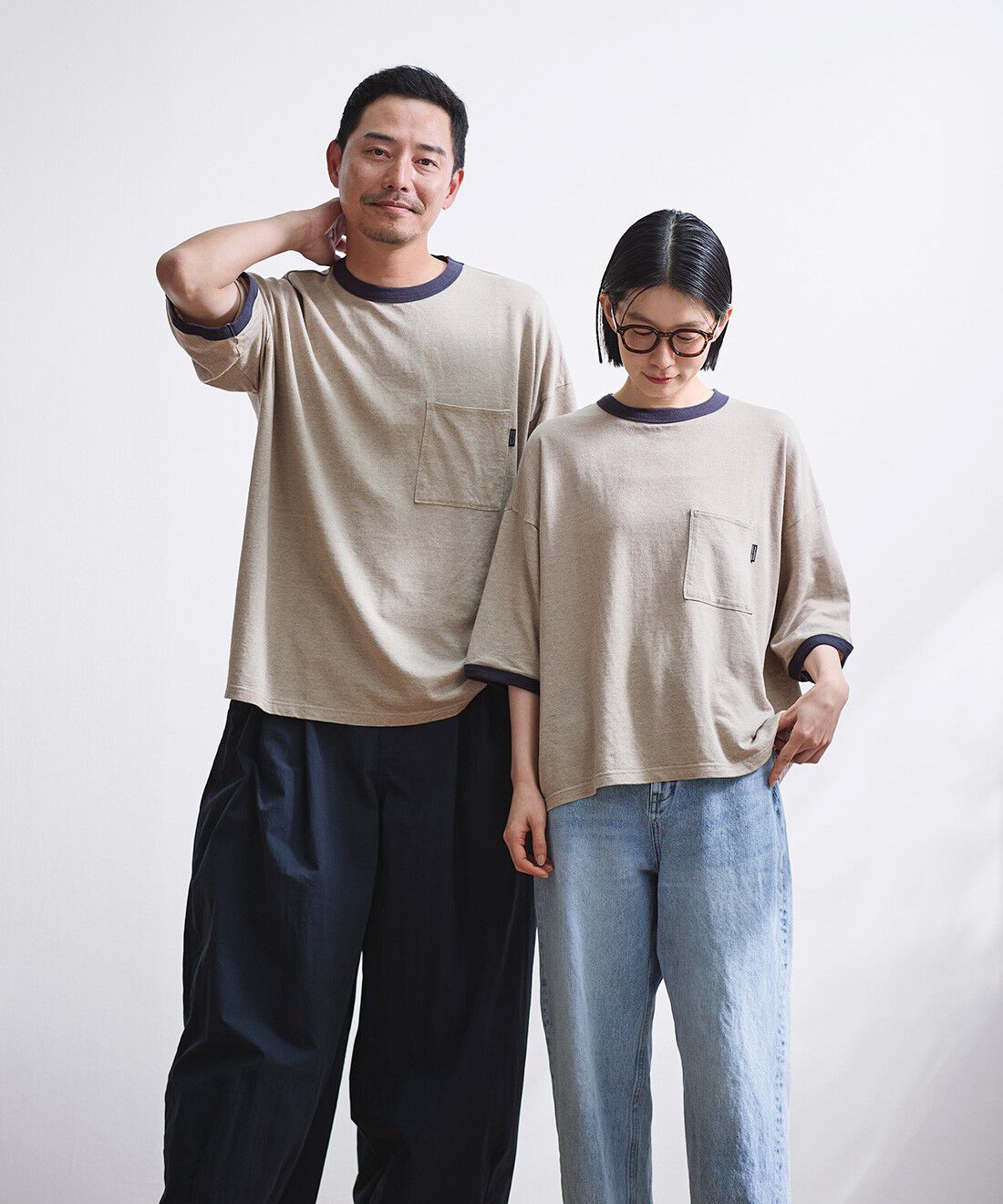 Sunny clouds|サニークラウズ　麻と綿のTシャツ〈メンズ〉