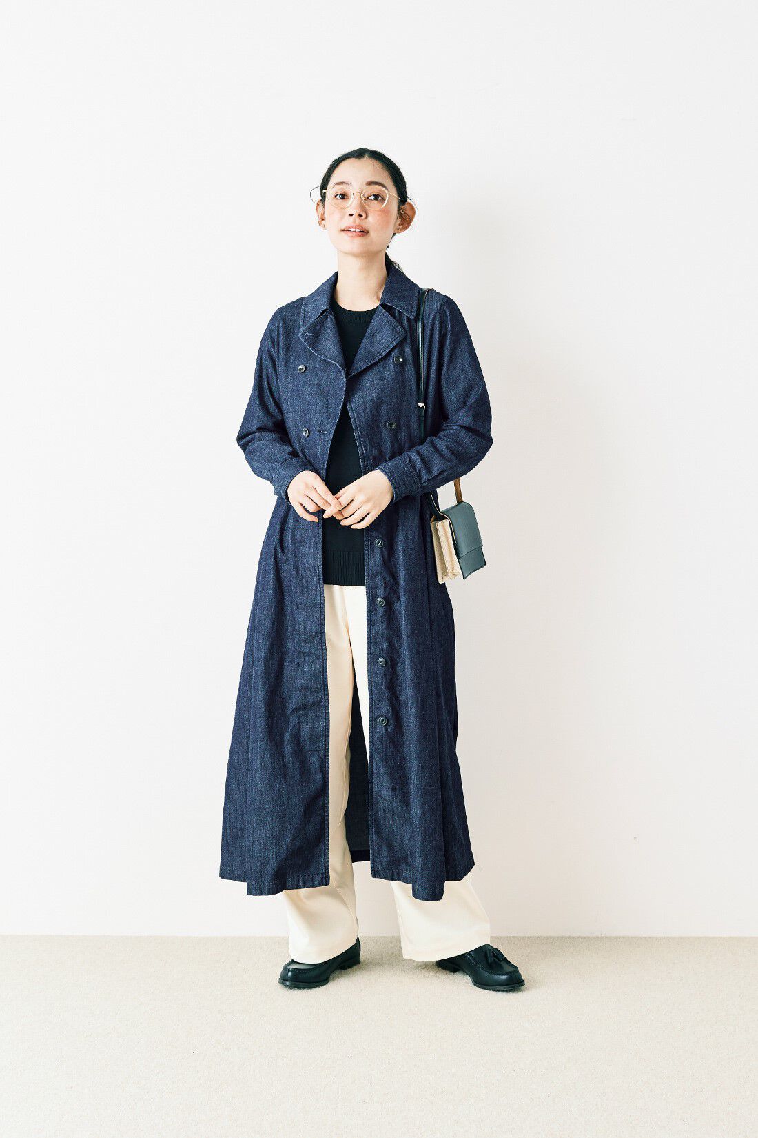 and myera|and myera ワイドなスラックス〈アイボリー〉
