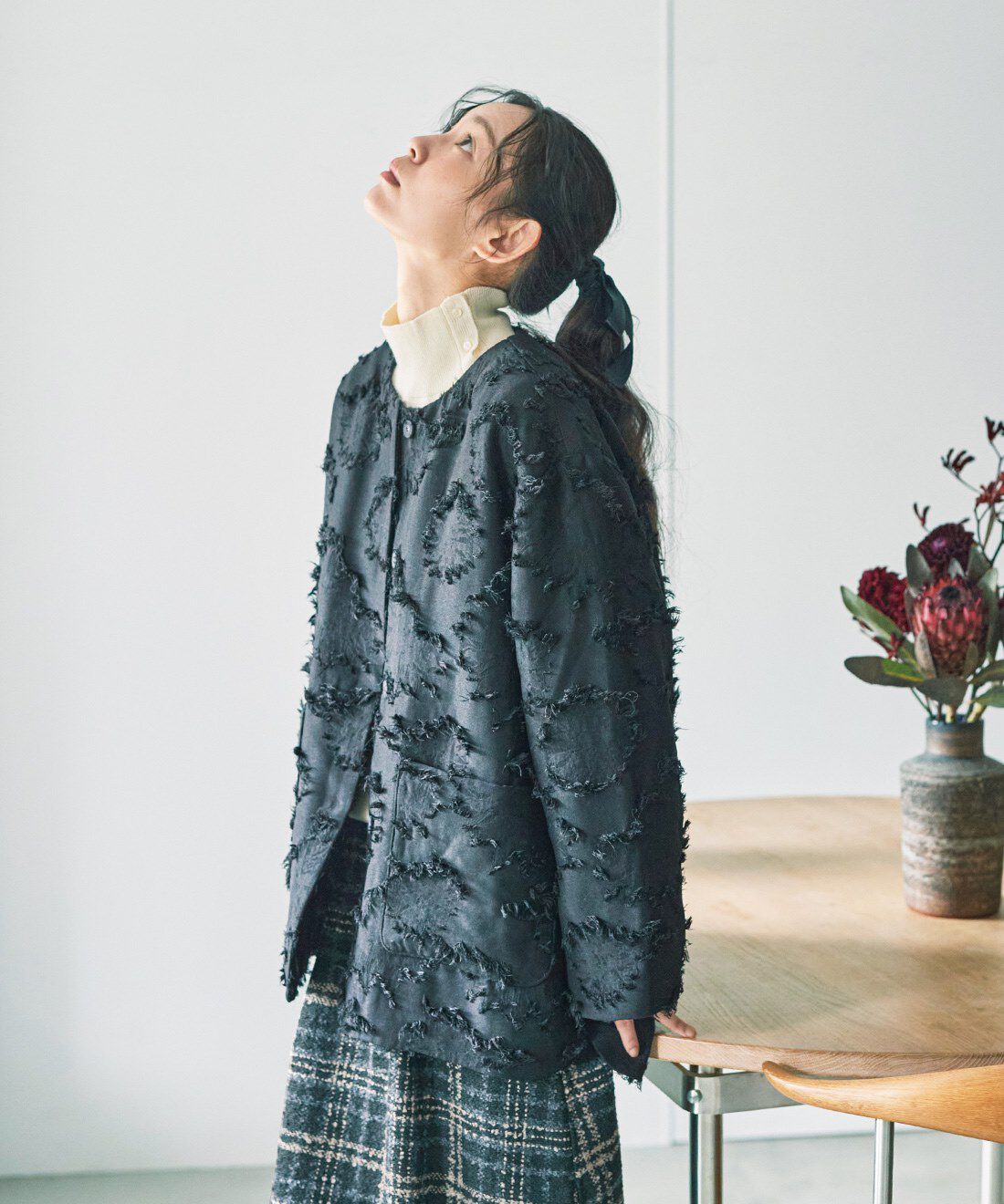 and myera|and myera ボタン開きタートルの会