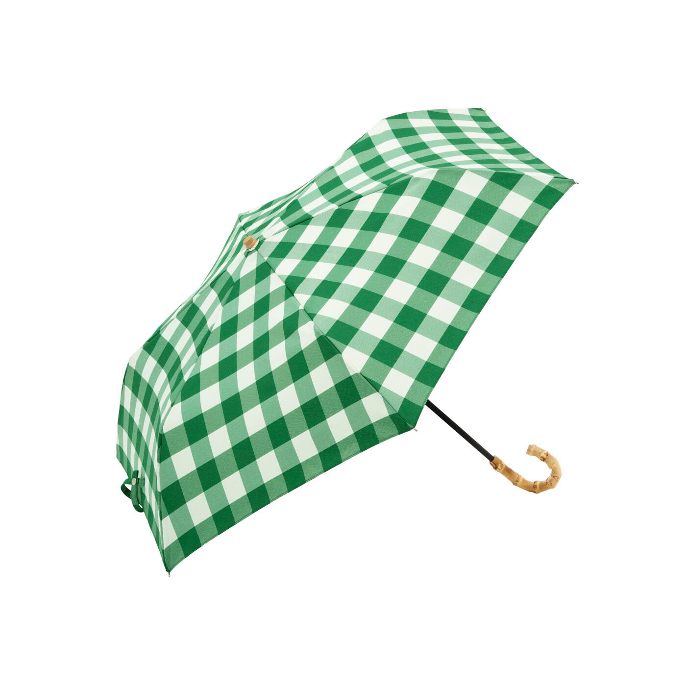 SeeMONO|コーディネイトも楽しくＵＶ対策　ギンガムチェックの晴雨兼用折り畳み傘〈ＧＲＥＥＮ〉
