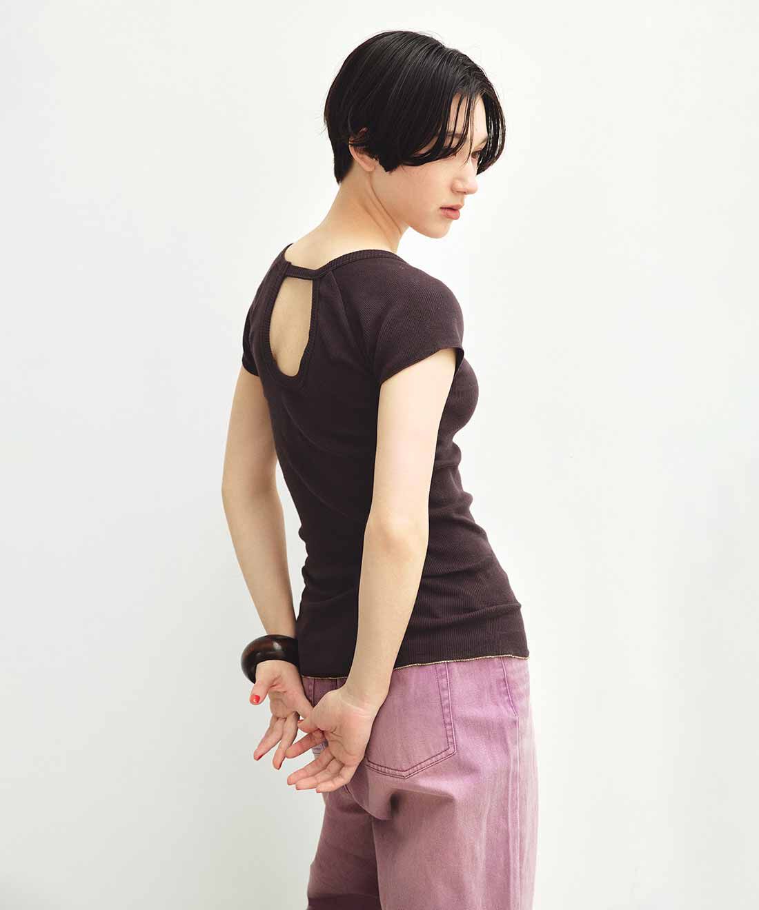 MEDE19F|MEDE19F　ヴィンテージ加工コットンツイルパンツ〈モーブピンク〉