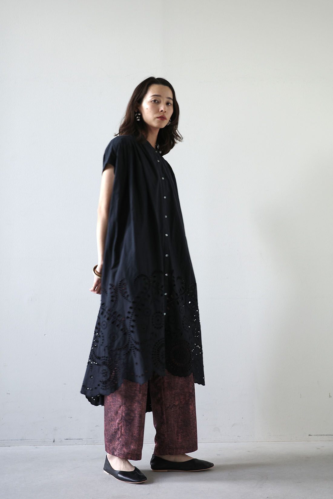 MEDE19F|〈MADE IN INDIA COLLECTION〉シフリー刺しゅう ワンピースのコーディネート