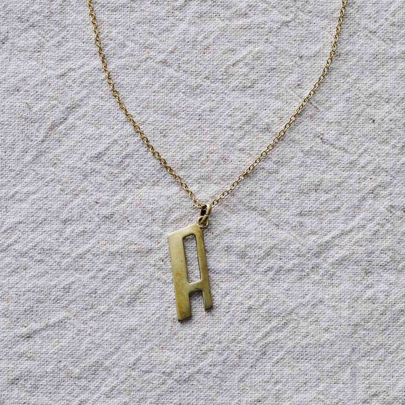MEDE19F | ヴィンテージパーツイニシャルネックレス