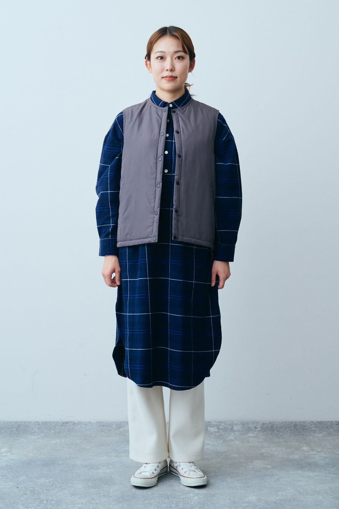 THREE FIFTY STANDARD|リバーシブル中わたベストＴＦＳのコーディネート