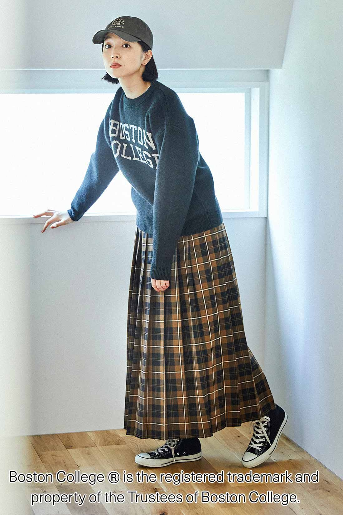THREE FIFTY STANDARD［スリーフィフティースタンダード］ | 別注カレッジロゴセーター〈ブラック〉
