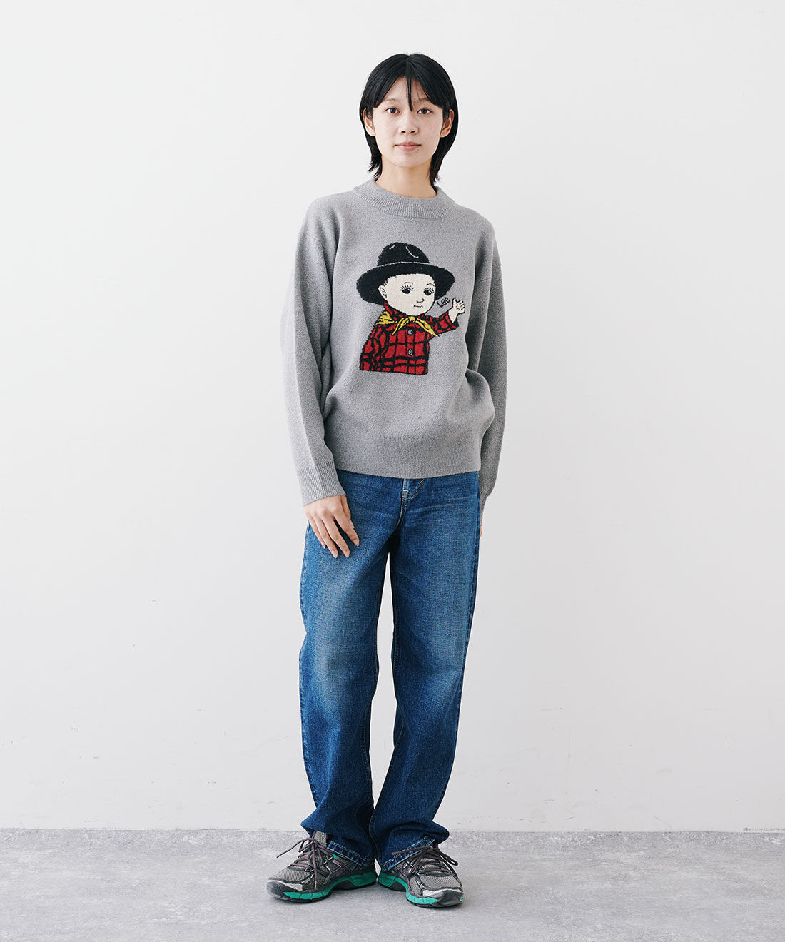 フェリシモファッションニュース|Lee　BUDDY LEE SWEATER【WEB LIMITED ITEMS】|モデル身長：163cm