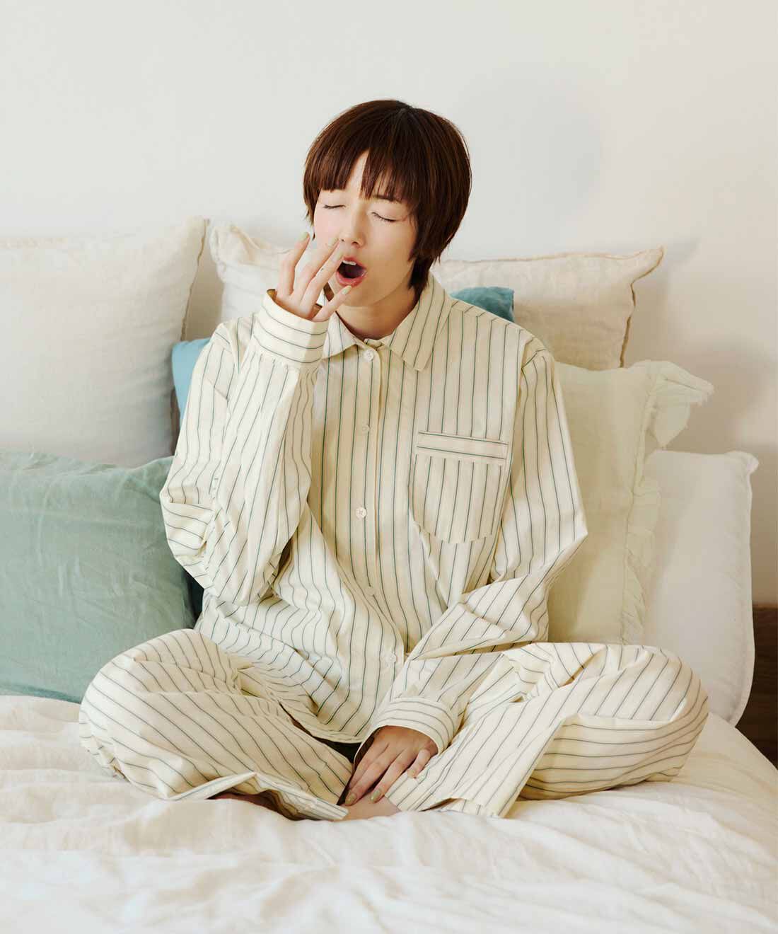 Live in  comfort|リブ イン コンフォート　栞里ちゃんとつくった らくちんなのにおしゃれもかなえる 綿100％のこだわりパジャマ〈アイボリー〉