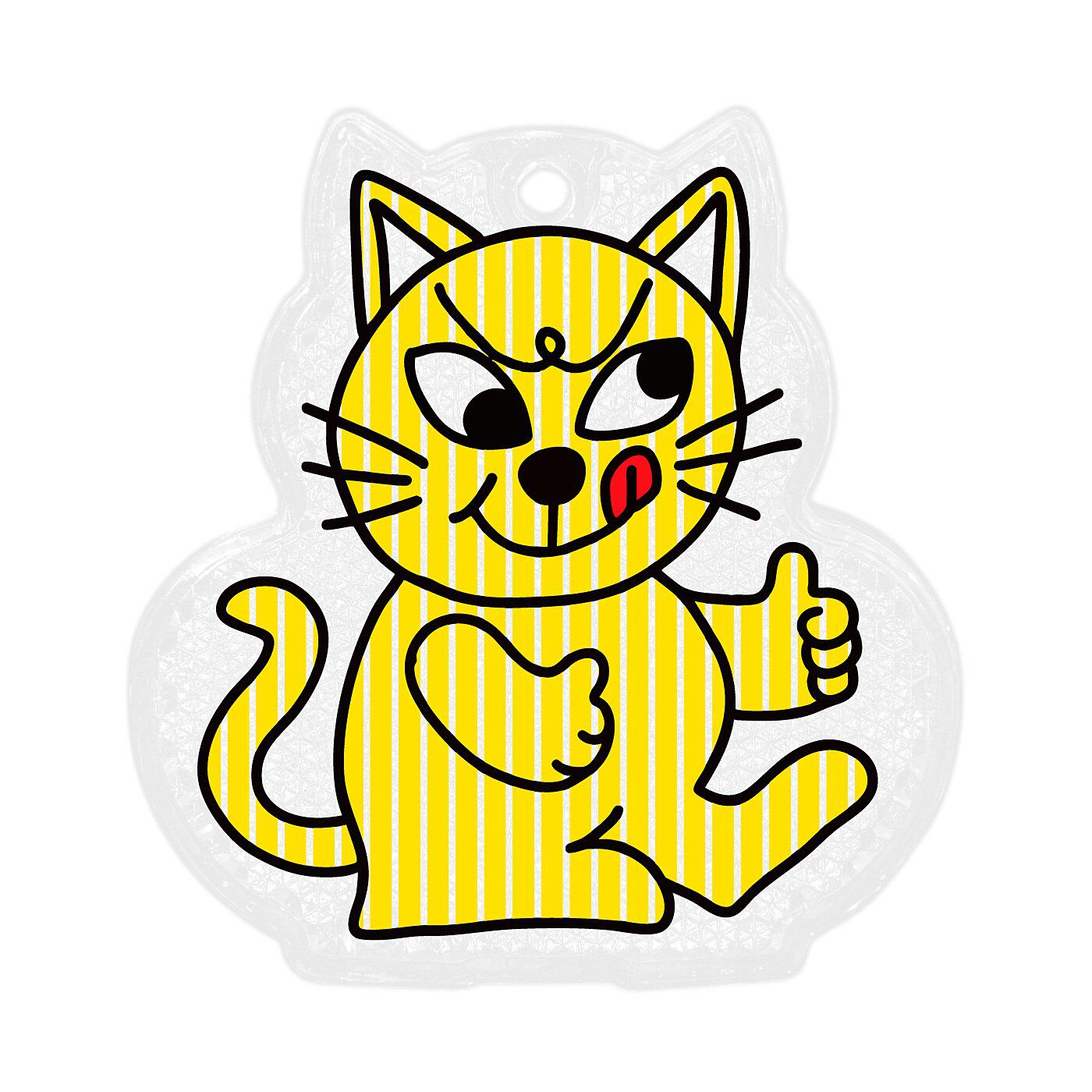 フェリシモの雑貨 Kraso | Midori Komatsu チーキー キャット リフレクター〈イエロー〉