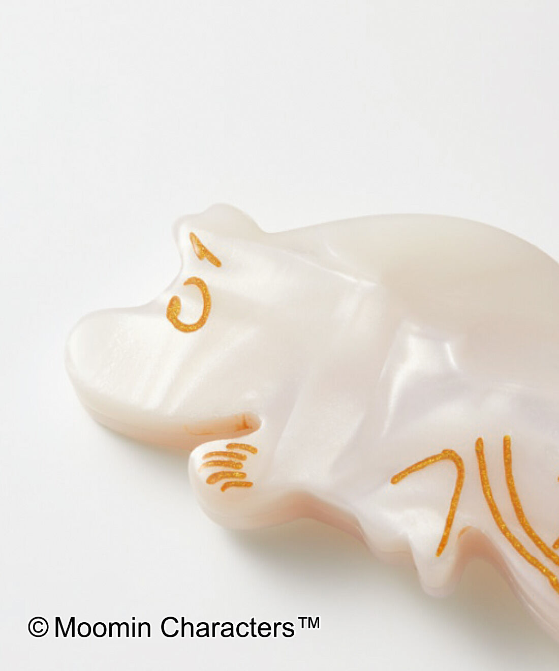 フェリシモの雑貨 Kraso|MOOMIN ミルキーカラーがかわいい 跡がつきにくい前髪クリップの会|つやっとした質感のマーブル風素材