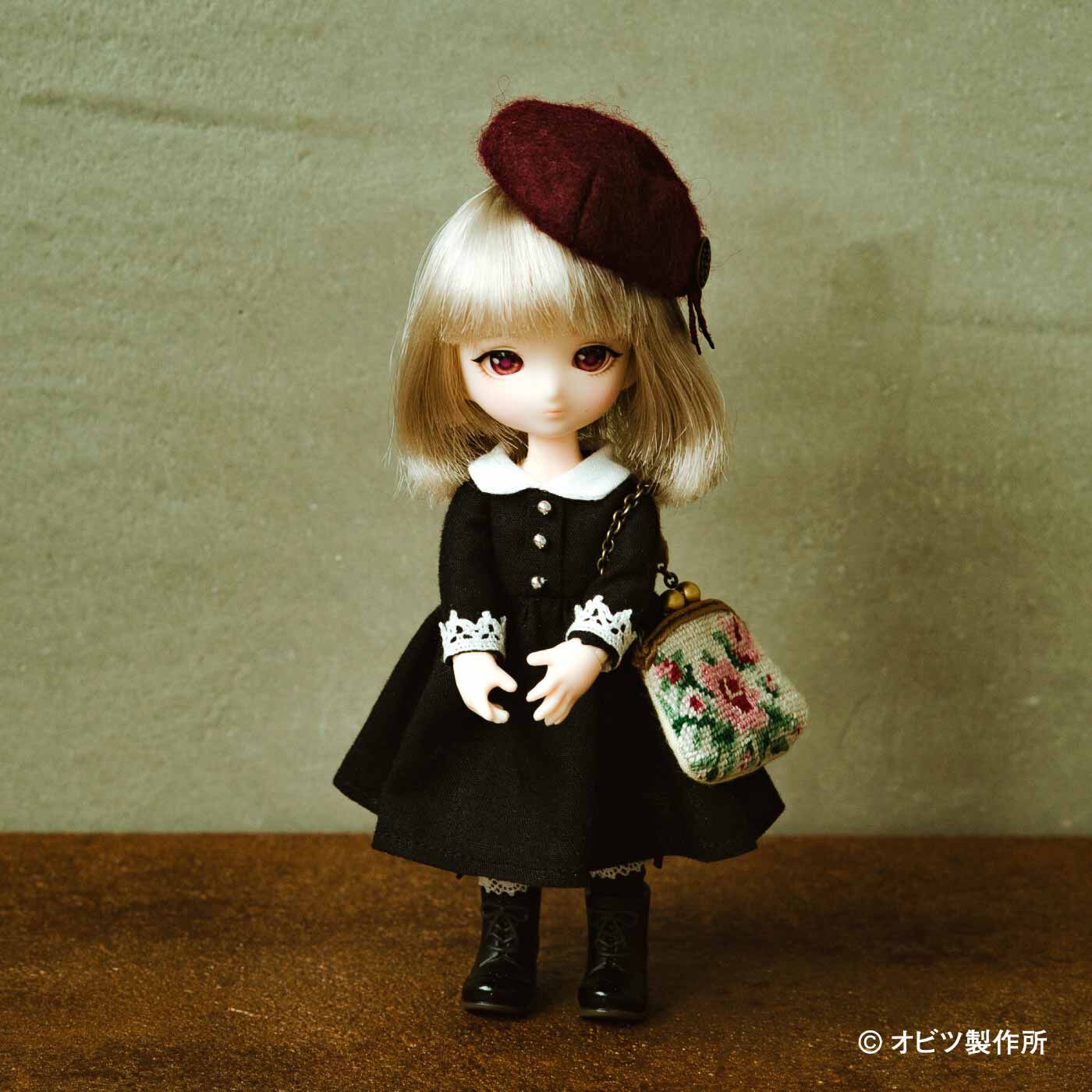 クチュリエ|クラシカルな甘さでおもてなし 11cmドール〈オビツ11〉用メイドドレスのキット|エプロンを外せばお出かけドレスに♪