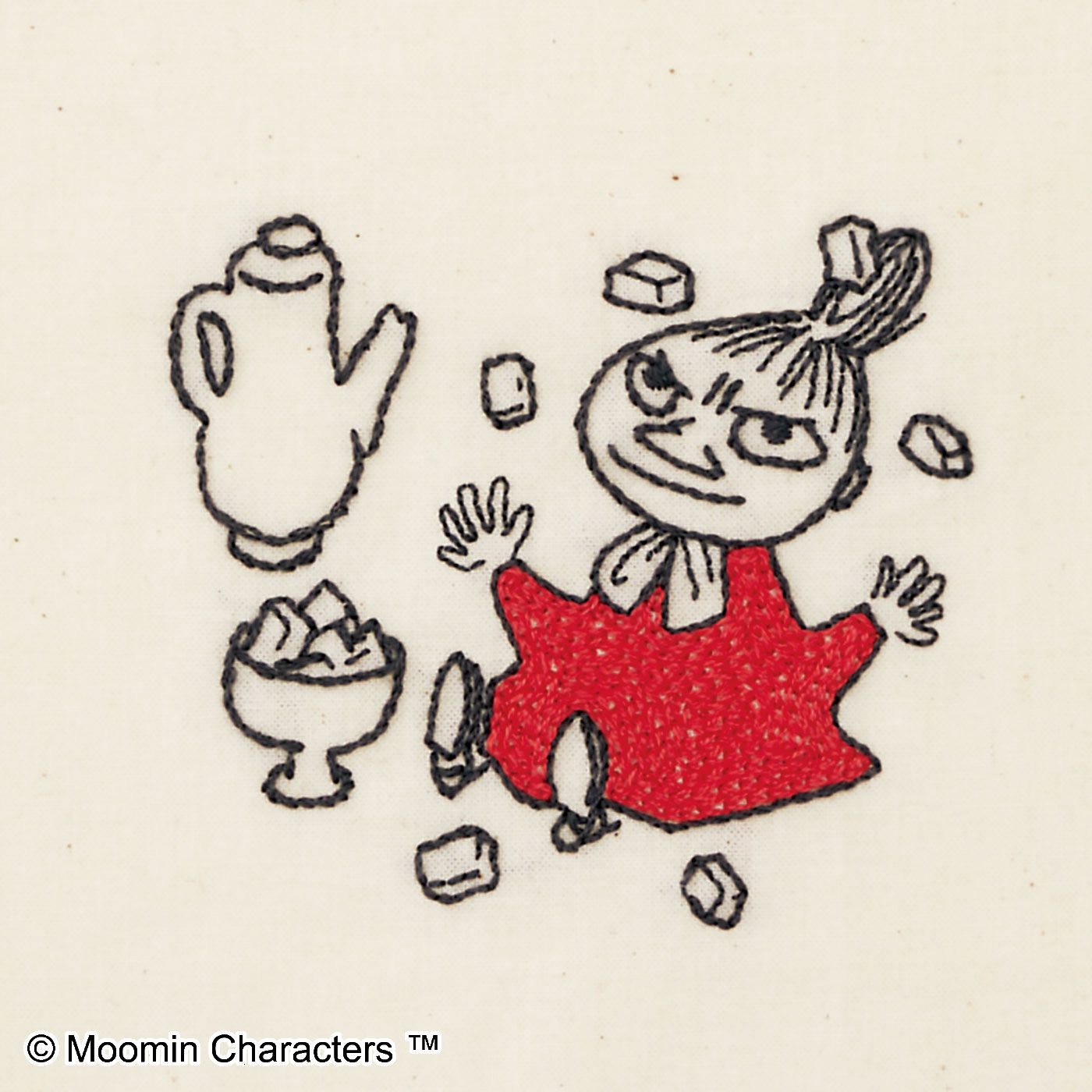 クチュリエ|【タイプが選べる】ムーミン&times;クチュリエ　刺しゅうで描くムーミン谷の仲間たち|タイプ2：リトルミイと角砂糖