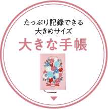 たっぷり記録できる大きめサイズ 大きな手帳