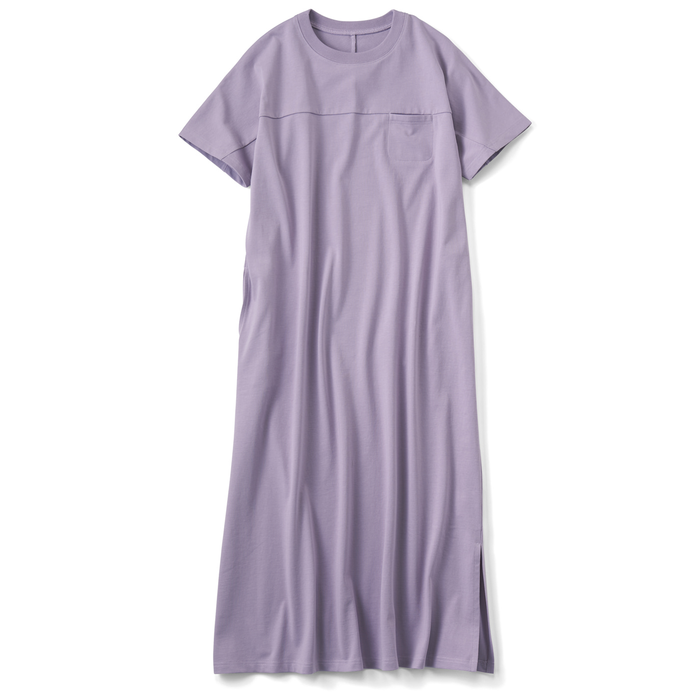 Live in  comfort|ＵＳＡコットンらくちん半袖ワンピ〈ＰＫ〉リブイン