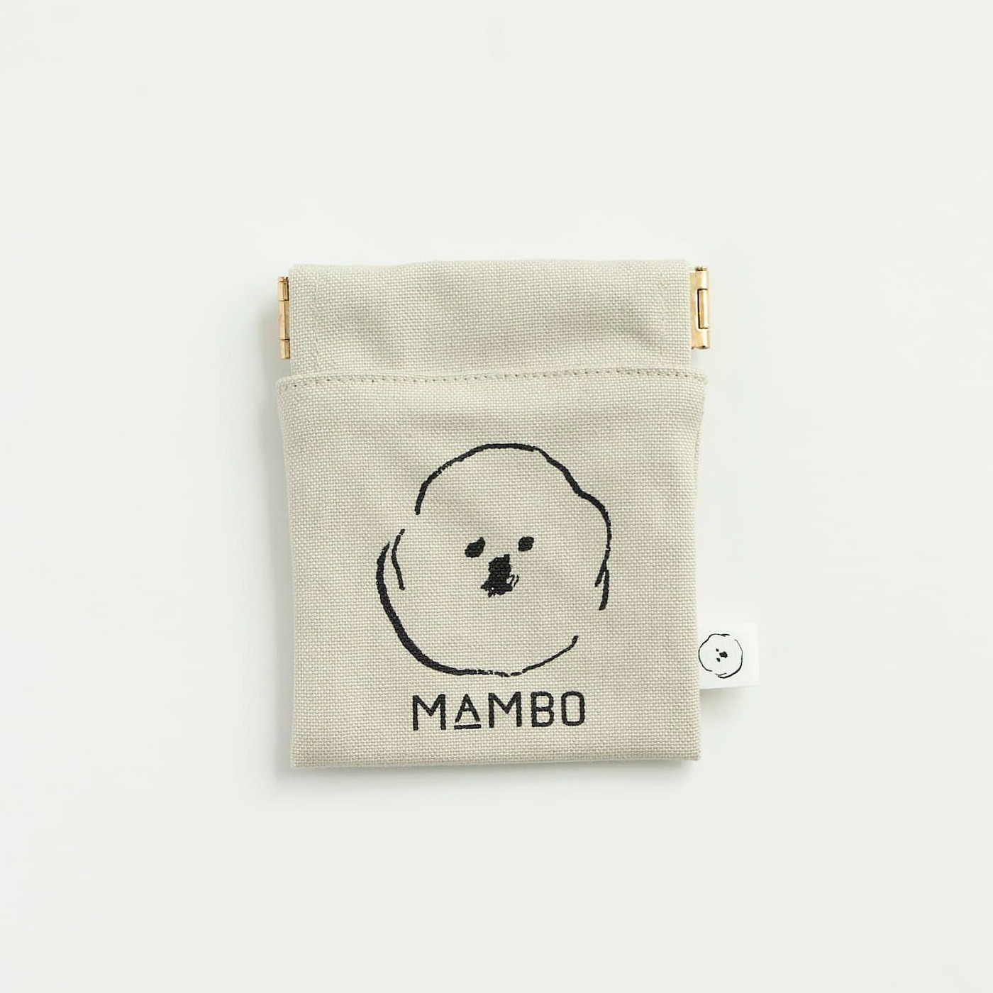 フェリシモの雑貨 Kraso|MAMBO フラットバネポーチ mini〈グレーベージュ〉