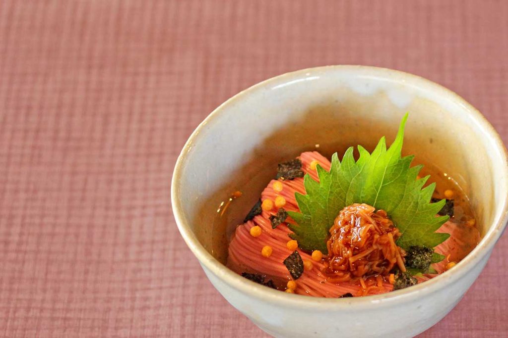 赤(梅)そうめんのアレンジレシピ